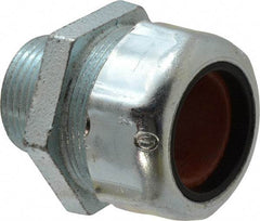 Thomas & Betts - 0.88 to 1.065" Cable Capacity, Liquidtight, Straight Strain Relief Cord Grip - 1 NPT Thread, 2-3/8" Long, Iron - Industrial Tool & Supply