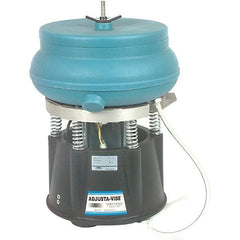 Raytech - 0.35 Cu Ft, 1 hp, Dry Operation Vibratory Tumbler - Flow Through Drain, Tilt Feature - Industrial Tool & Supply