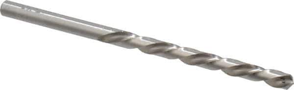 Chicago-Latrobe - 3/16" 118° High Speed Steel Jobber Drill - Bright Finish, Left Hand Cut, Spiral Flute, Straight Shank, 3-1/2" OAL, Standard Point - Industrial Tool & Supply
