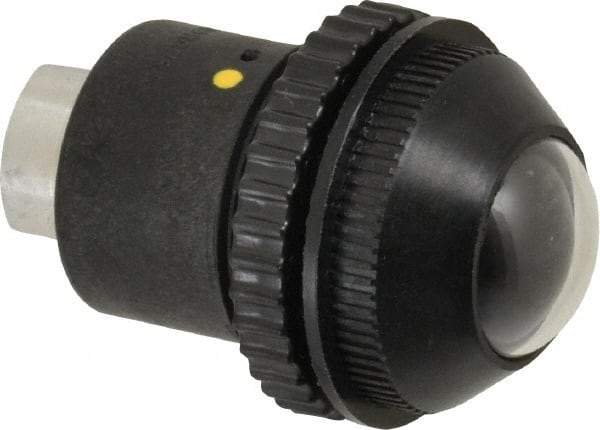 Norgren - 1/8" Female NPTF Bottom Rotowink Pressure Indicator - 10 to 125 psiG, Black Unactuated Color & Yellow Actuated Color - Industrial Tool & Supply