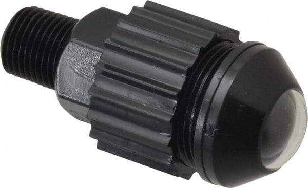 Norgren - 1/8" Male NPTF Bottom Rotowink Pressure Indicator - 15 to 150 psiG, Black Unactuated Color & Red Actuated Color - Industrial Tool & Supply