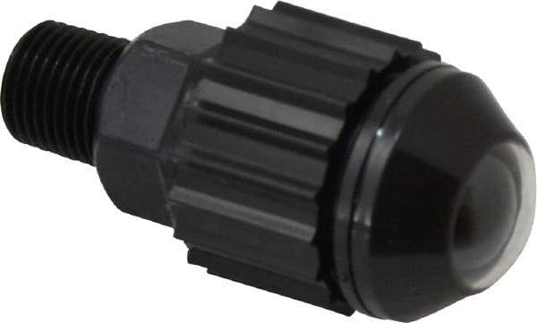 Norgren - 1/8" Male NPTF Bottom Rotowink Pressure Indicator - 15 to 150 psiG, Black Unactuated Color & Green Actuated Color - Industrial Tool & Supply