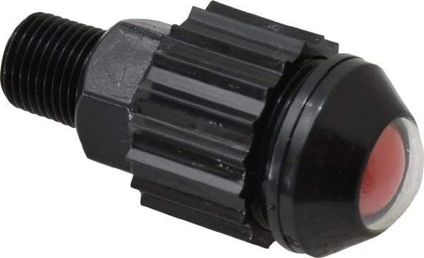 Norgren - 1/8" Male NPTF Bottom Rotowink Pressure Indicator - 15 to 150 psiG, Red Unactuated Color & Green Actuated Color - Industrial Tool & Supply