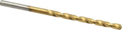Chicago-Latrobe - #29 135° Cobalt Jobber Drill - TiN Finish, Right Hand Cut, Spiral Flute, Straight Shank, 2-7/8" OAL, Split Point - Industrial Tool & Supply