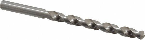 Chicago-Latrobe - 19/64" 118° High Speed Steel Jobber Drill - Bright Finish, Right Hand Cut, Spiral Flute, Straight Shank, 4-3/8" OAL, Standard Point - Industrial Tool & Supply