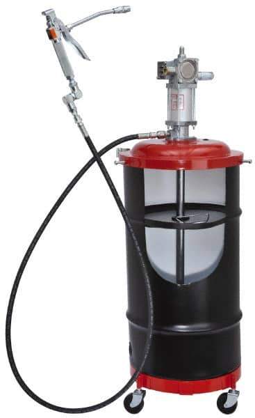 Lincoln - Grease Lubrication 80 Cu In/min Flow Aluminum Air-Operated Pump - For 120 Lb Container - Industrial Tool & Supply