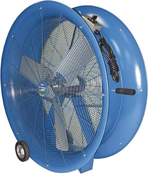 Patterson Fan - 30" Blade, 1/2 hp, 7,500 CFM, Industrial Circulation Fan - Floor Stand, 115 AC Volts, 6.2 Amps, 3 Speed - Industrial Tool & Supply