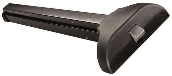 Yale - 30 to 36" Wide Door Range, Satin Chrome Finish Fire Rated Rim Exit Push Bar - Fits 30 to 36" Door, 2-1/2 Projection - Industrial Tool & Supply