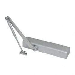Yale - 48" Door Width, 13" Closer Body Length, Non-Handed Door Closer Manual Damper - Aluminum Finish, Non-Handed - Industrial Tool & Supply