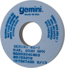 Norton - 14" Diam x 5" Hole x 1-1/2" Thick, I Hardness, 46 Grit Surface Grinding Wheel - Aluminum Oxide, Type 1, Coarse Grade, 2,320 Max RPM, No Recess - Industrial Tool & Supply