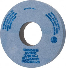 Norton - 14" Diam x 5" Hole x 2" Thick, J Hardness, 46 Grit Surface Grinding Wheel - Aluminum Oxide, Type 1, Coarse Grade, 2,320 Max RPM, No Recess - Industrial Tool & Supply