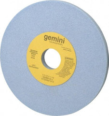 Norton - 7" Diam x 1-1/4" Hole x 1/2" Thick, J Hardness, 60 Grit Surface Grinding Wheel - Aluminum Oxide, Type 1, Medium Grade, 3,600 Max RPM, No Recess - Industrial Tool & Supply