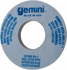 Norton - 12" Diam x 5" Hole x 1" Thick, I Hardness, 46 Grit Surface Grinding Wheel - Aluminum Oxide, Type 1, Coarse Grade, 2,705 Max RPM, No Recess - Industrial Tool & Supply