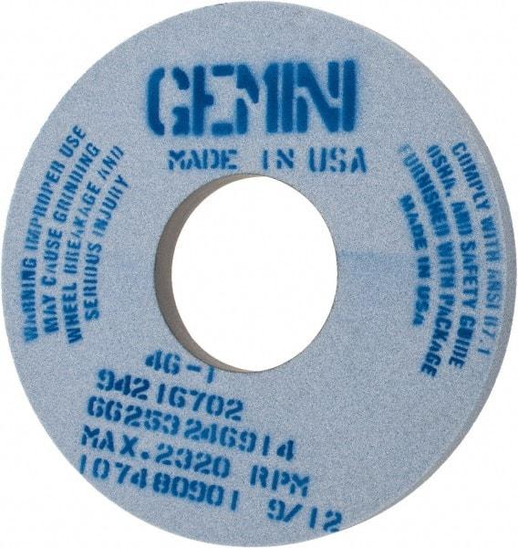Norton - 14" Diam x 5" Hole x 1" Thick, I Hardness, 46 Grit Surface Grinding Wheel - Aluminum Oxide, Type 1, Coarse Grade, 2,320 Max RPM, No Recess - Industrial Tool & Supply