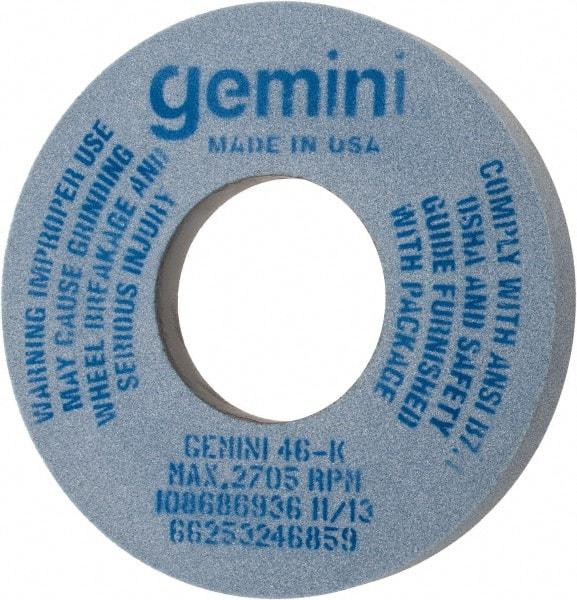 Norton - 12" Diam x 5" Hole x 1-1/2" Thick, K Hardness, 46 Grit Surface Grinding Wheel - Aluminum Oxide, Type 5, Coarse Grade, 2,705 Max RPM, One-Side Recess - Industrial Tool & Supply