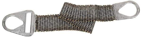 Lift-All - 6' Long x 3" Wide, 3,500 Lb Vertical Capacity, Steel Web Sling - 3,500 Lb Choker Capacity, with Hook Ends - Industrial Tool & Supply