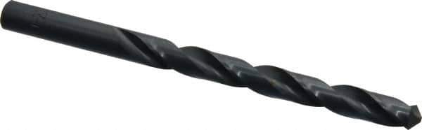 Chicago-Latrobe - Letter T 118° High Speed Steel Jobber Drill - Oxide Finish, Right Hand Cut, Spiral Flute, Straight Shank, 4-7/8" OAL, Standard Point - Industrial Tool & Supply