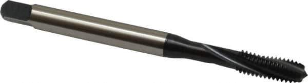 Emuge - #10-24 UNC, 3 Flute, 15° Helix, Modified Bottoming Chamfer, Nitride/Oxide Finish, Cobalt Spiral Flute STI Tap - Right Hand Flute, 3.15" OAL, 0.255" Shank Diam, 0.669" Thread Length, 3BX Class of Fit, Series Rekord D-Ti - Exact Industrial Supply