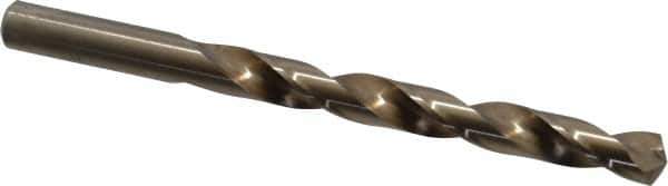 Chicago-Latrobe - 3/8" 135° Cobalt Jobber Drill - Oxide/Gold Finish, Right Hand Cut, Spiral Flute, Straight Shank, 5" OAL, Split Point - Industrial Tool & Supply