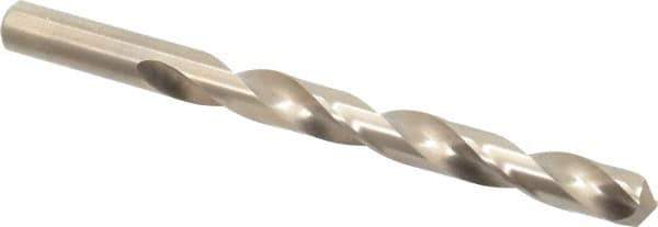 Chicago-Latrobe - 7/16" 135° Cobalt Jobber Drill - Oxide/Gold Finish, Right Hand Cut, Spiral Flute, Straight Shank, 5-1/2" OAL, Split Point - Industrial Tool & Supply