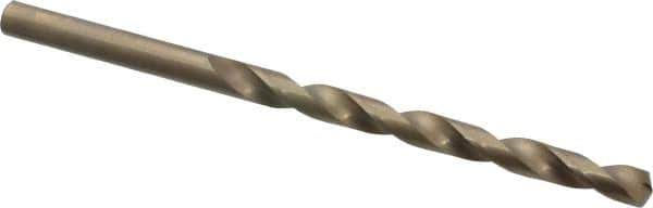 Chicago-Latrobe - #5 135° Cobalt Jobber Drill - Oxide/Gold Finish, Right Hand Cut, Spiral Flute, Straight Shank, 3-3/4" OAL, Split Point - Industrial Tool & Supply
