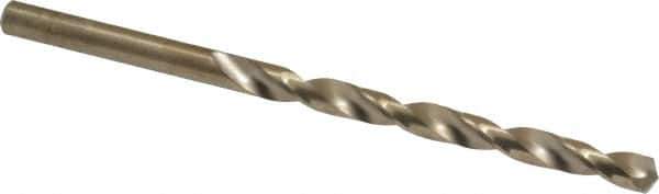 Chicago-Latrobe - #6 135° Cobalt Jobber Drill - Oxide/Gold Finish, Right Hand Cut, Spiral Flute, Straight Shank, 3-3/4" OAL, Split Point - Industrial Tool & Supply