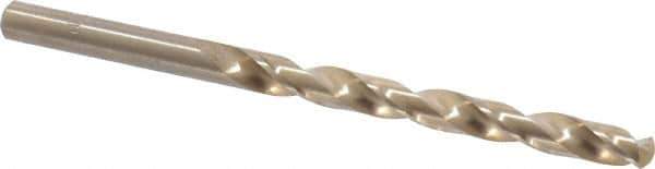 Chicago-Latrobe - 0.257" 135° Cobalt Jobber Drill - Oxide/Gold Finish, Right Hand Cut, Spiral Flute, Straight Shank, 4-1/8" OAL, Split Point - Industrial Tool & Supply