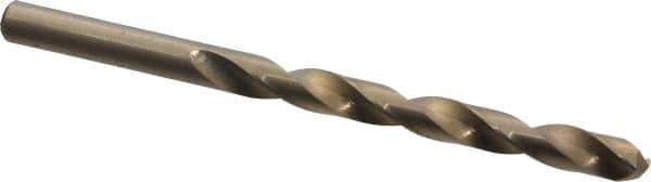 Chicago-Latrobe - 0.277" 135° Cobalt Jobber Drill - Oxide/Gold Finish, Right Hand Cut, Spiral Flute, Straight Shank, 4-1/8" OAL, Split Point - Industrial Tool & Supply