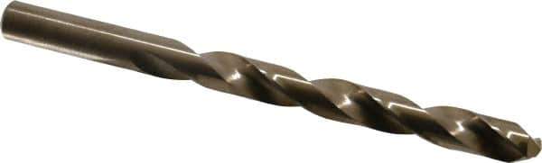 Chicago-Latrobe - 0.386" 135° Cobalt Jobber Drill - Oxide/Gold Finish, Right Hand Cut, Spiral Flute, Straight Shank, 5-1/8" OAL, Split Point - Industrial Tool & Supply