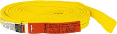 Lift-All - 12' Long x 1" Wide, 3,200 Lb Vertical Capacity, 2 Ply, Polyester Web Sling - 2,500 Lb Choker Capacity, Yellow - Industrial Tool & Supply
