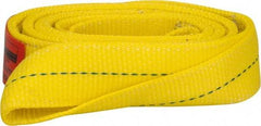 Lift-All - 6' Long x 2" Wide, 6,400 Lb Vertical Capacity, 2 Ply, Polyester Web Sling - 5,000 Lb Choker Capacity, Yellow - Industrial Tool & Supply