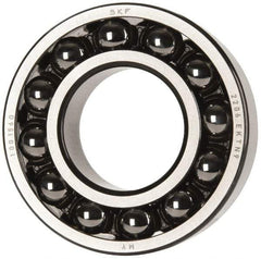 SKF - 30mm Bore Diam, 62mm OD, Open Self Aligning Radial Ball Bearing - 20mm Wide, 2 Rows, Round Bore, 1,510 Lb Static Capacity, 5,350 Lb Dynamic Capacity - Industrial Tool & Supply