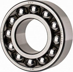 SKF - 30mm Bore Diam, 62mm OD, Open Self Aligning Radial Ball Bearing - 20mm Wide, 2 Rows, Round Bore, 1,510 Lb Static Capacity, 5,350 Lb Dynamic Capacity - Industrial Tool & Supply