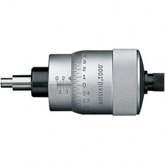 Starrett - 1 Inch, 2-1/16 Inch Plain Thimble, 5/16 Inch Diameter x 1-7/16 Inch Long Spindle, Mechanical Micrometer Head - Industrial Tool & Supply