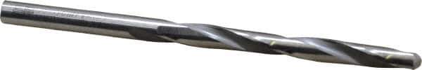 CJT - Letter A 118° Carbide-Tipped Jobber Drill - Bright Finish, Right Hand Cut, Spiral Flute, Straight Shank, 4" OAL, Standard Point - Industrial Tool & Supply