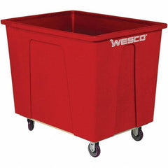 Wesco Industrial Products - 450 Lb Load Capacity, 8 Bushels, Plastic Box Truck - 24" Wide x 35" Long x 29-3/4" High, Red - Industrial Tool & Supply
