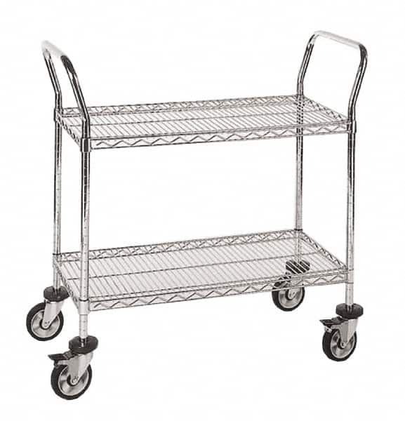Quantum Storage - 24" Wide, 6" High, Open Shelving Wire Shelving Handle - Industrial Tool & Supply