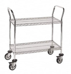 Quantum Storage - 24" Wide, 6" High, Open Shelving Wire Shelving Handle - Industrial Tool & Supply