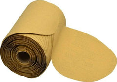 3M - 6" Diam, 220 Grit Aluminum Oxide Adhesive PSA Disc - Very Fine Grade, Gold, A Weighted Backing, Flexible, Use with Random Orbital Sanders - Industrial Tool & Supply
