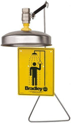 Bradley - Plumbed Drench Showers Mount: Vertical Shower Head Material: Plastic with Stainless Steel - Industrial Tool & Supply
