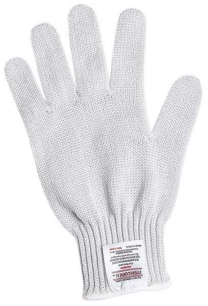 MCR Safety - Size L (9), Polyester/Stainless Steel Cut Resistant Gloves - Knit Wrist, White, Ambidextrous - Industrial Tool & Supply