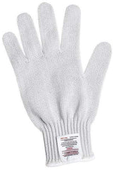 MCR Safety - Size L (9), Polyester/Stainless Steel Cut Resistant Gloves - Knit Wrist, White, Ambidextrous - Industrial Tool & Supply