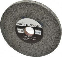 Brite Star - 6" Diam, 1/2" Face Width, 1" Center Hole, Fine Grade, Silicon Carbide Deburring Wheel - Convolute, Soft Density 6 Grade, 6,000 RPM - Industrial Tool & Supply