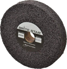 Brite Star - 6" Diam, 1" Face Width, 1" Center Hole, Medium Grade, Aluminum Oxide Deburring Wheel - Convolute, Medium Density 6 Grade, 6,000 RPM - Industrial Tool & Supply