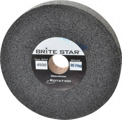 Brite Star - 6" Diam, 1" Face Width, 1" Center Hole, Fine Grade, Silicon Carbide Deburring Wheel - Convolute, Extra Hard Density 9 Grade, 4,500 RPM - Industrial Tool & Supply