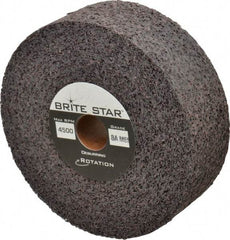 Brite Star - 6" Diam, 2" Face Width, 1" Center Hole, Medium Grade, Aluminum Oxide Deburring Wheel - Convolute, Hard Density 8 Grade, 4,500 RPM - Industrial Tool & Supply