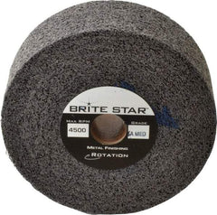 Brite Star - 6" Diam, 2" Face Width, 1" Center Hole, Medium Grade, Aluminum Oxide Deburring Wheel - Convolute, Soft Density 5 Grade, 6,000 RPM - Industrial Tool & Supply