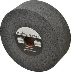 Brite Star - 6" Diam, 2" Face Width, 1" Center Hole, Fine Grade, Silicon Carbide Deburring Wheel - Convolute, Extra Hard Density 9 Grade, 4,500 RPM - Industrial Tool & Supply