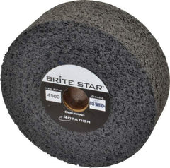 Brite Star - 6" Diam, 2" Face Width, 1" Center Hole, Medium Grade, Silicon Carbide Deburring Wheel - Convolute, Hard Density 8 Grade, 4,500 RPM - Industrial Tool & Supply