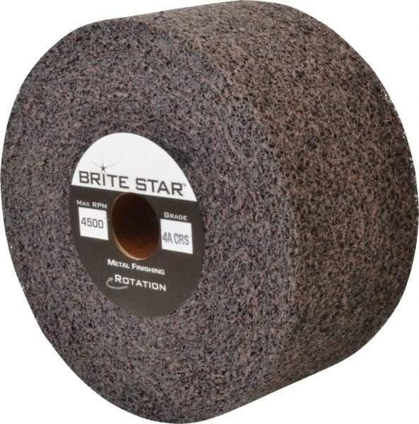 Brite Star - 6" Diam, 3" Face Width, 1" Center Hole, Coarse Grade, Aluminum Oxide Deburring Wheel - Convolute, Soft Density 4 Grade, 6,000 RPM - Industrial Tool & Supply